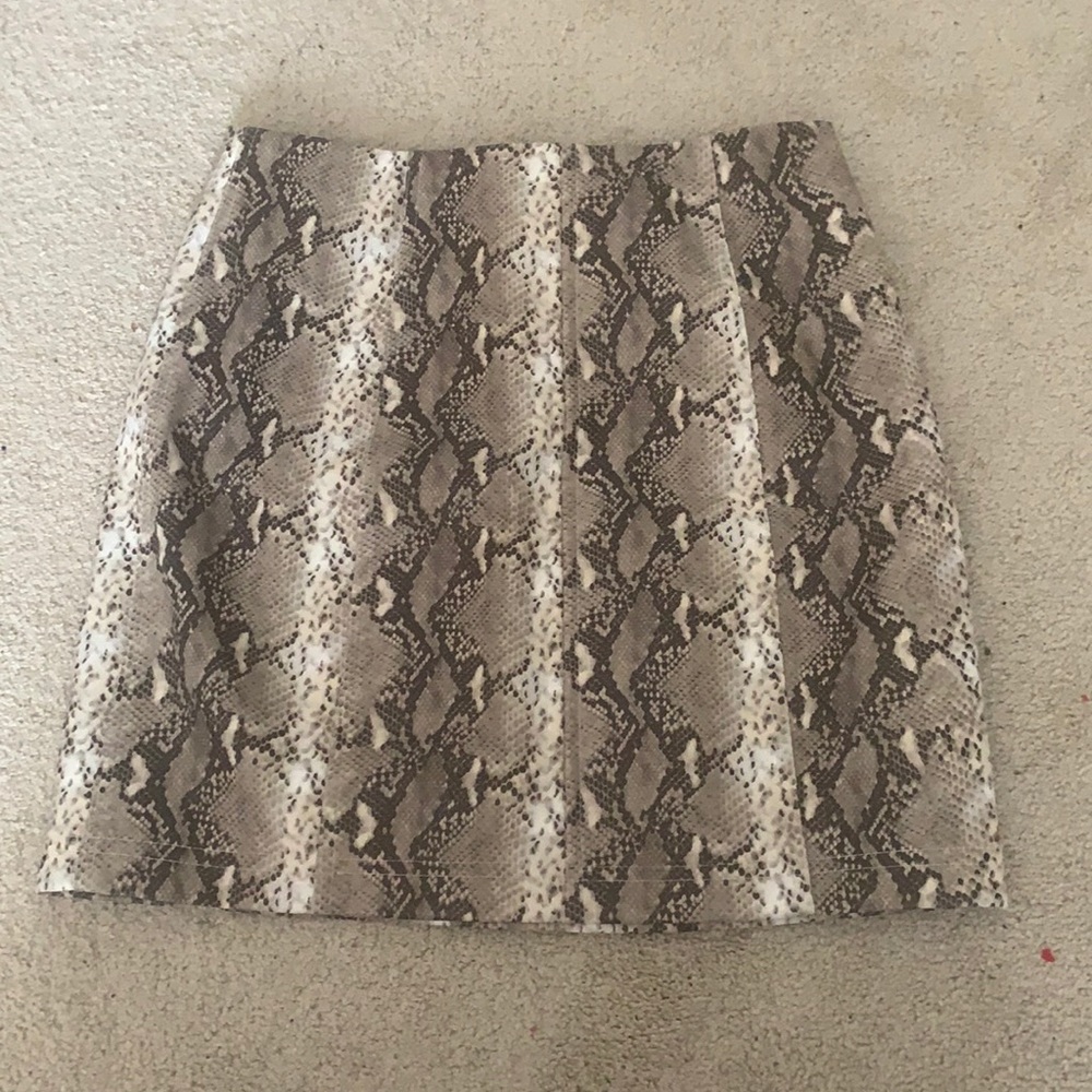 Victoria + Sophia Faux Snake Skin Mini Skirt